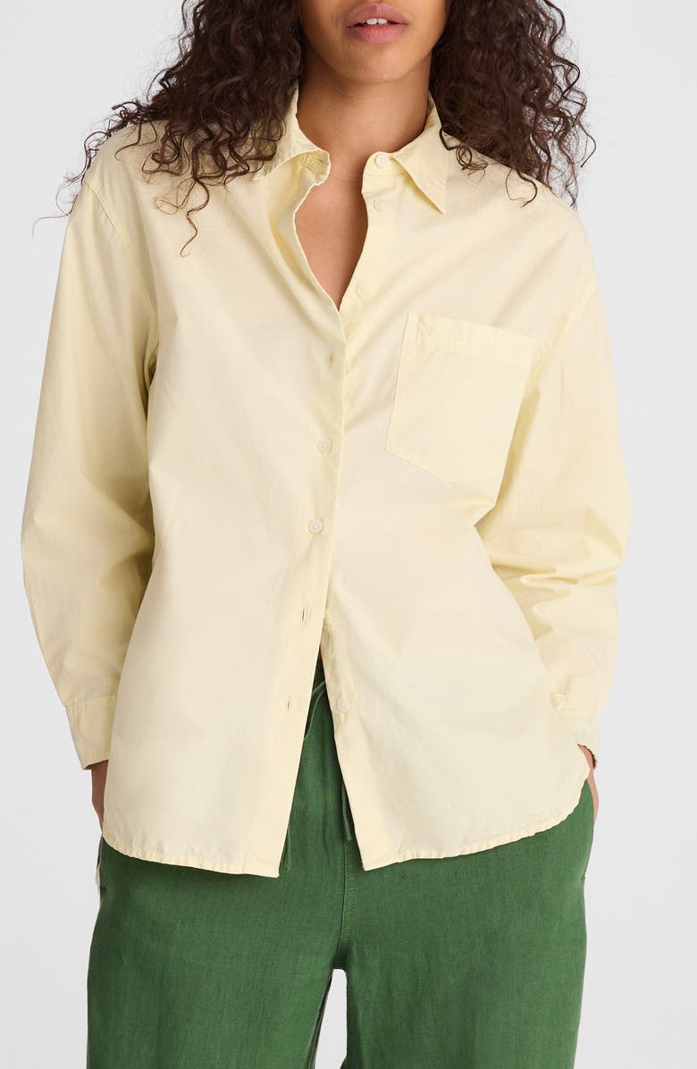 Easy Poplin Button-Up Shirt