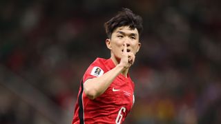 ZAPOPAN, MEXICO - JUNE 11: In-Beom Hwang #6 of Korea Republic celebrates scoring his team's first goal during the FIFA World Cup 2026 Group A match between Korea Republic and Czechia at Guadalajara Stadium on June 11, 2026 in Zapopan, Mexico. (Photo by Julian Finney - FIFA/FIFA via Getty Images)