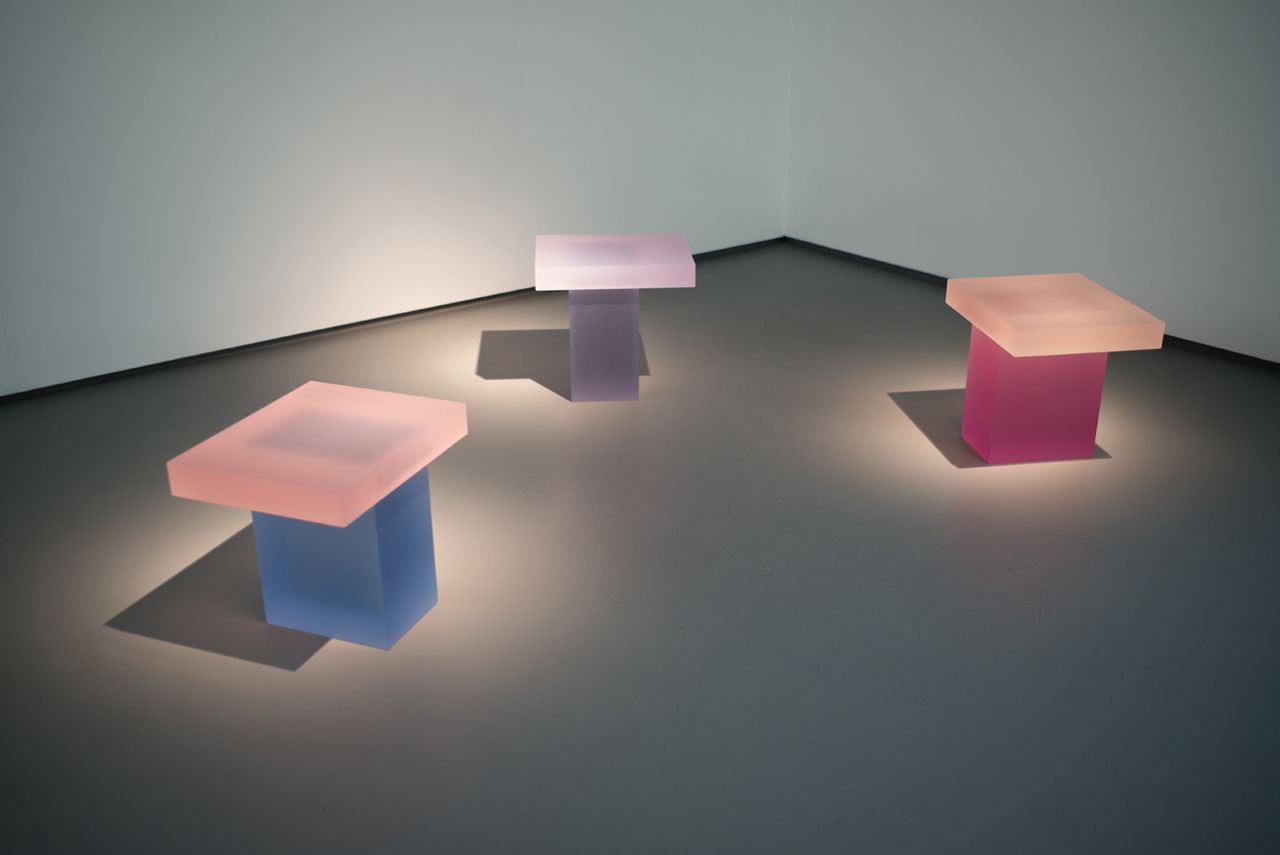 Haze stools displayed work 