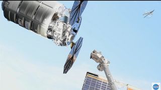 Cygnus NG-17 arrives at the International Space Station.