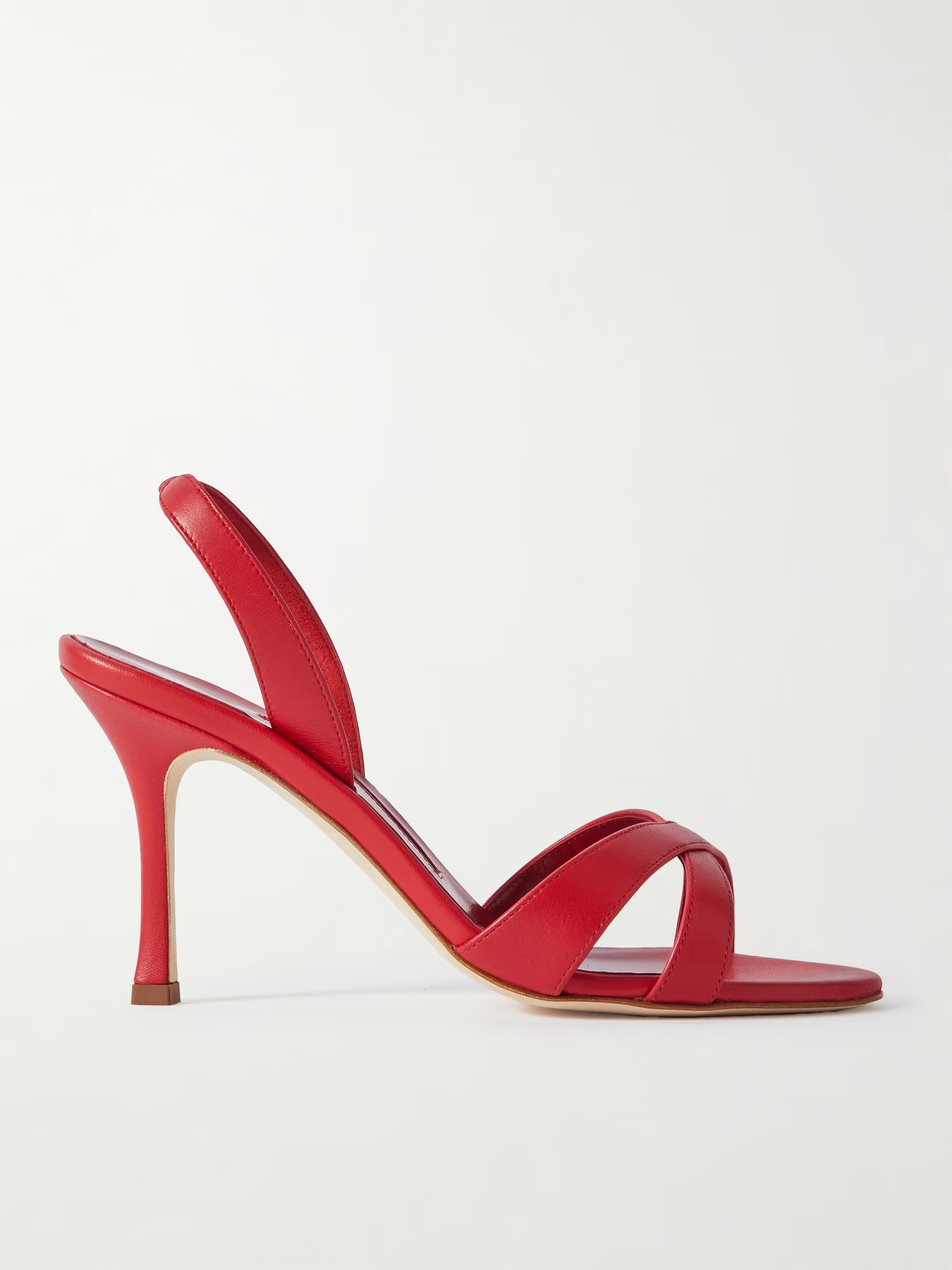 Manolo Blahnik, Callasli 90 Leather Slingback Sandals
