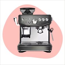 Three of the best bean to cup coffee machines on Ideal Home style background