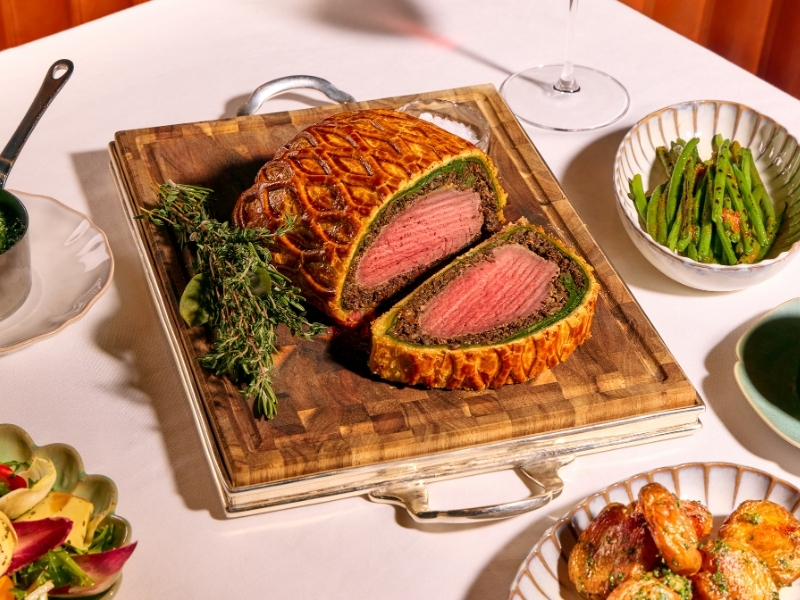 Beef Wellington at the Grill restaurant at the Dorchester Hotel