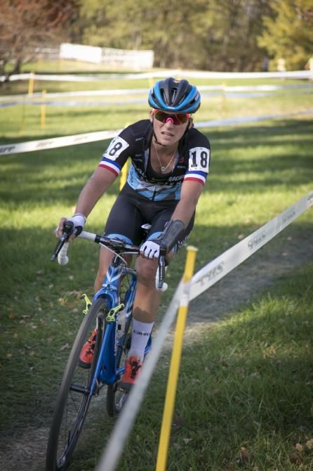 Caroline Mani after she slipped to second during the race