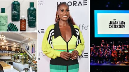 Issa Rae on the red carpet for an event for Hoorae, her media company.