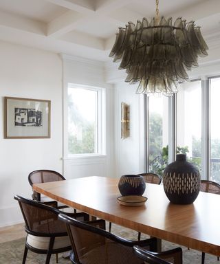 Vintage chandelier ia dining room