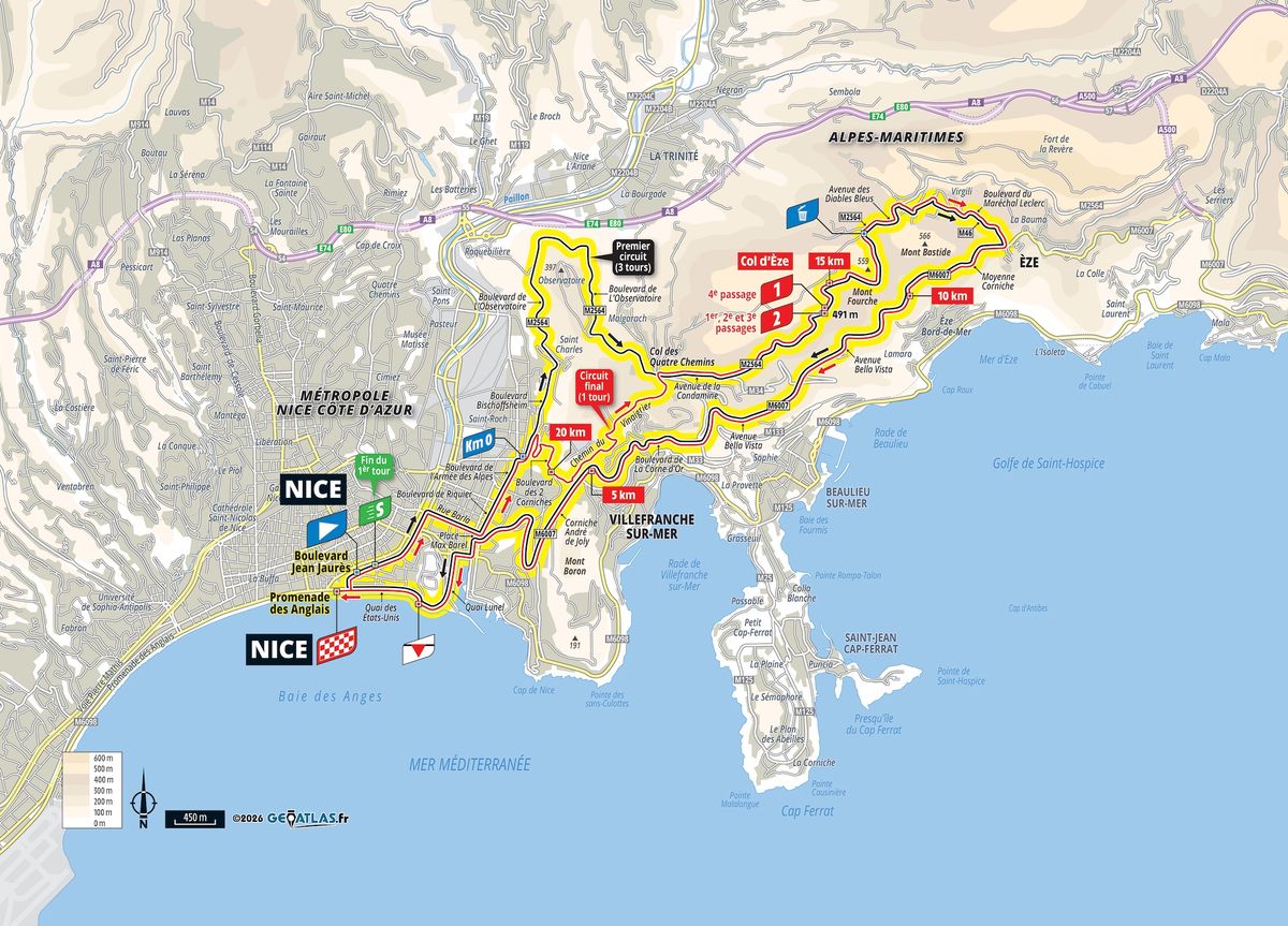 Stage 9 map, Tour de France Femmes 2026