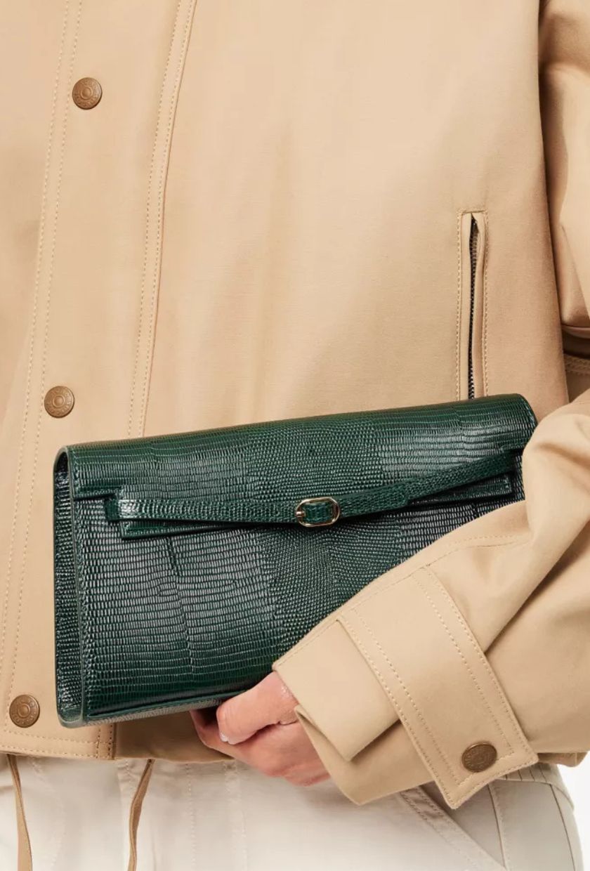 VERAFIED, Lizard Leather Bag