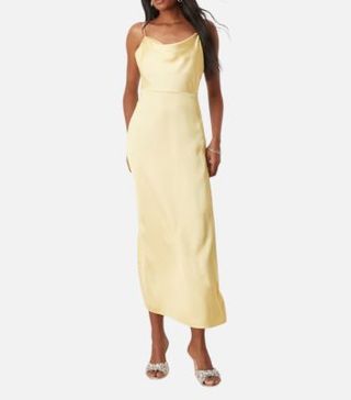 Image of yellow slip dress