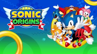 Charaktere aus Sonic Origins neben dem Logo