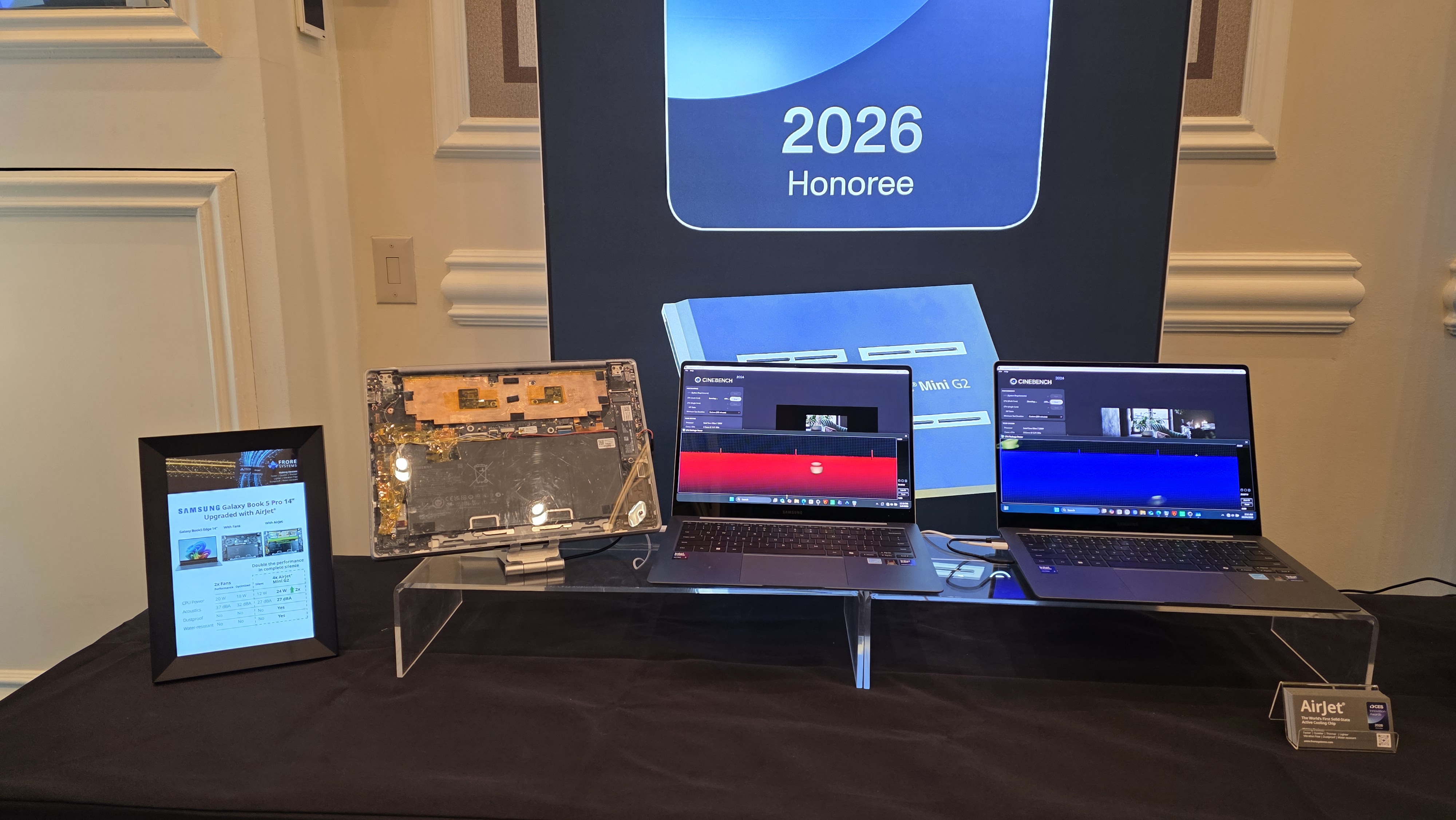 Frore Systems CES 2026 AirJet and LiquidJet live demo