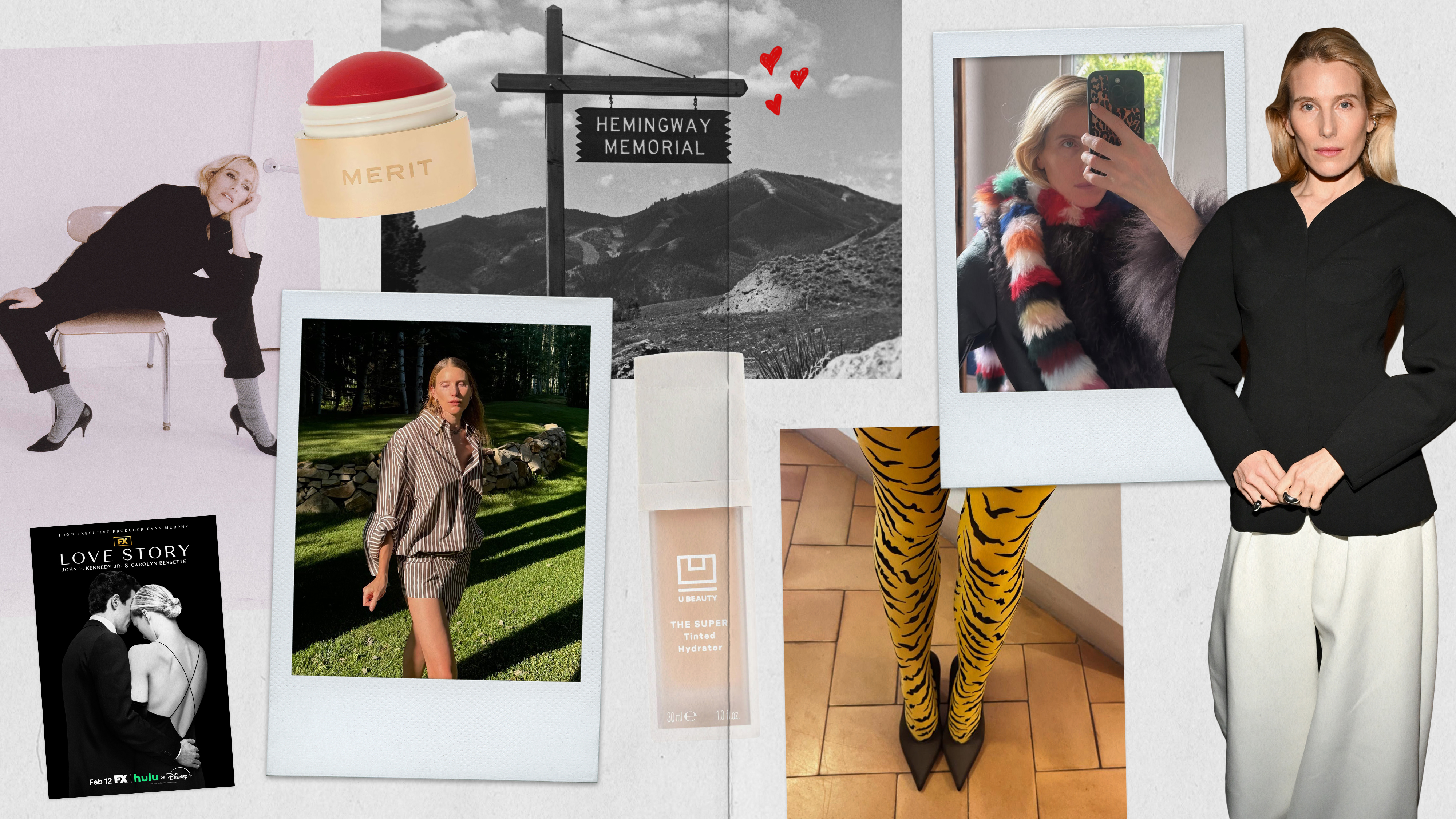 Collage of Dree Hemingway for My World.