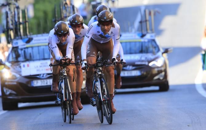 AG2R compete in the Worlds Team Time Trial