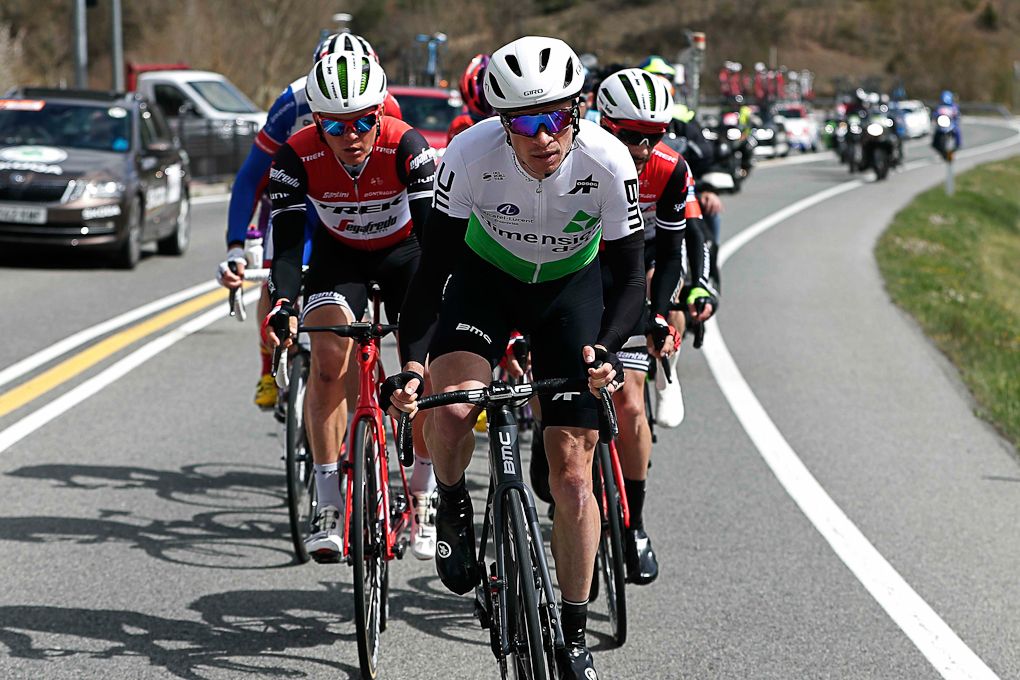 Ben King in the stage 3 breakaway at Pais Vasco