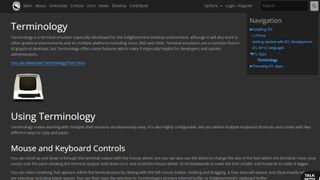 Terminology website screenshot