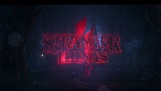 A screenshot of the Stranger Things season 4 logo in one of Netflix's teaser trailers