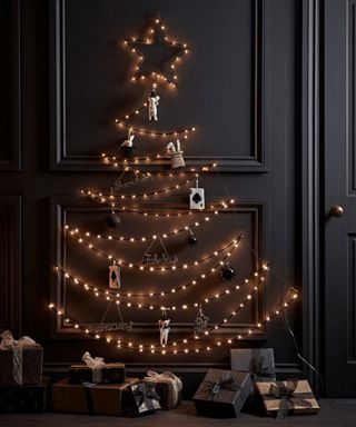 Indoor-outdoor magical string light tree with LED fairy lights