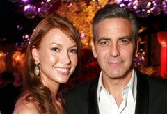George Clooney and Sarah Larson at the Oscars 2008