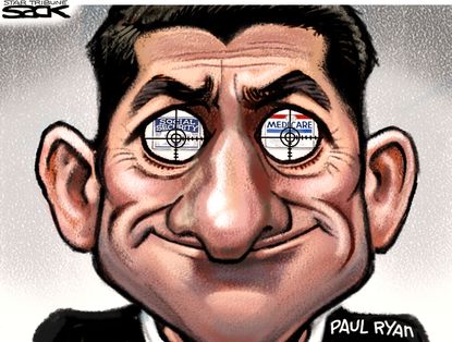 Political cartoon U.S. Paul Ryan agenda