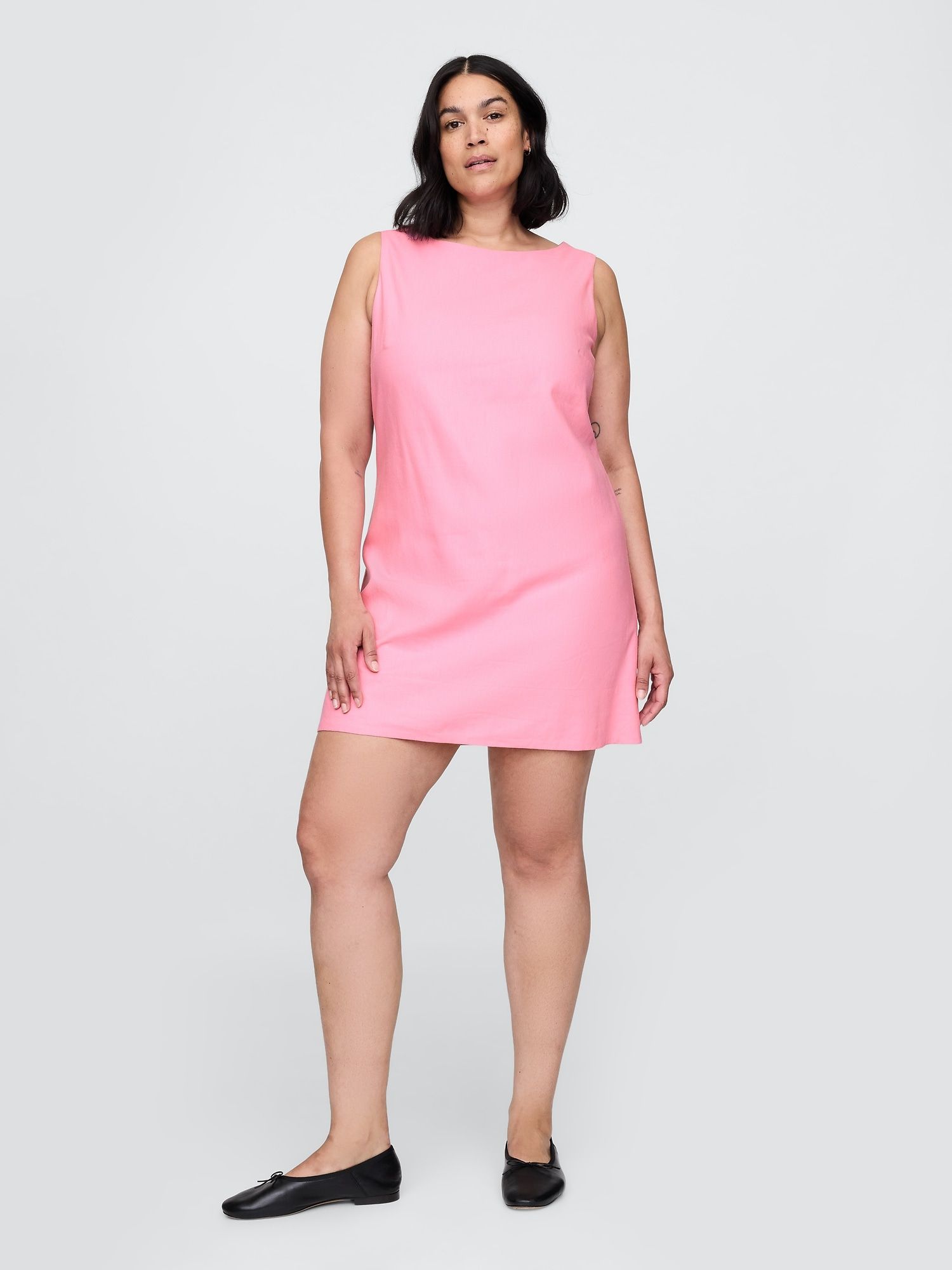 Gap, Linen-Blend Mini Shift Dress