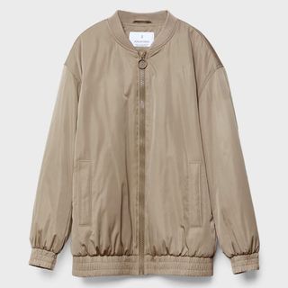 Stradivarius Quilted Bomber flat lay