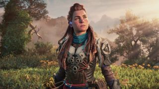 Aloy in Horizon Forbidden West looking into the distance