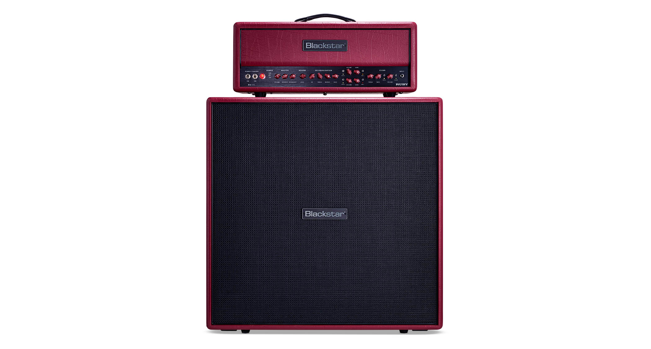 Doug Aldrich's signature amp, the Blackstar DA100, is photographed in moody low-light situations.
