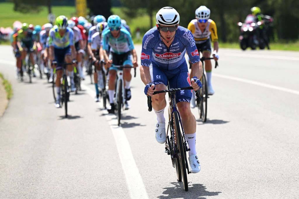 RAPOLANO TERME ITALY MAY 09 Kaden Groves of Australia and Team Alpecin Deceuninck competes during the 107th Giro dItalia 2024 Stage 6 a 180km stage from Viareggio to Rapolano terme 322m UCIWT on May 09 2024 in Rapolano terme Italy Photo by Tim de WaeleGetty Images