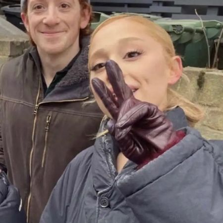 Ethan Slater and Ariana Grande