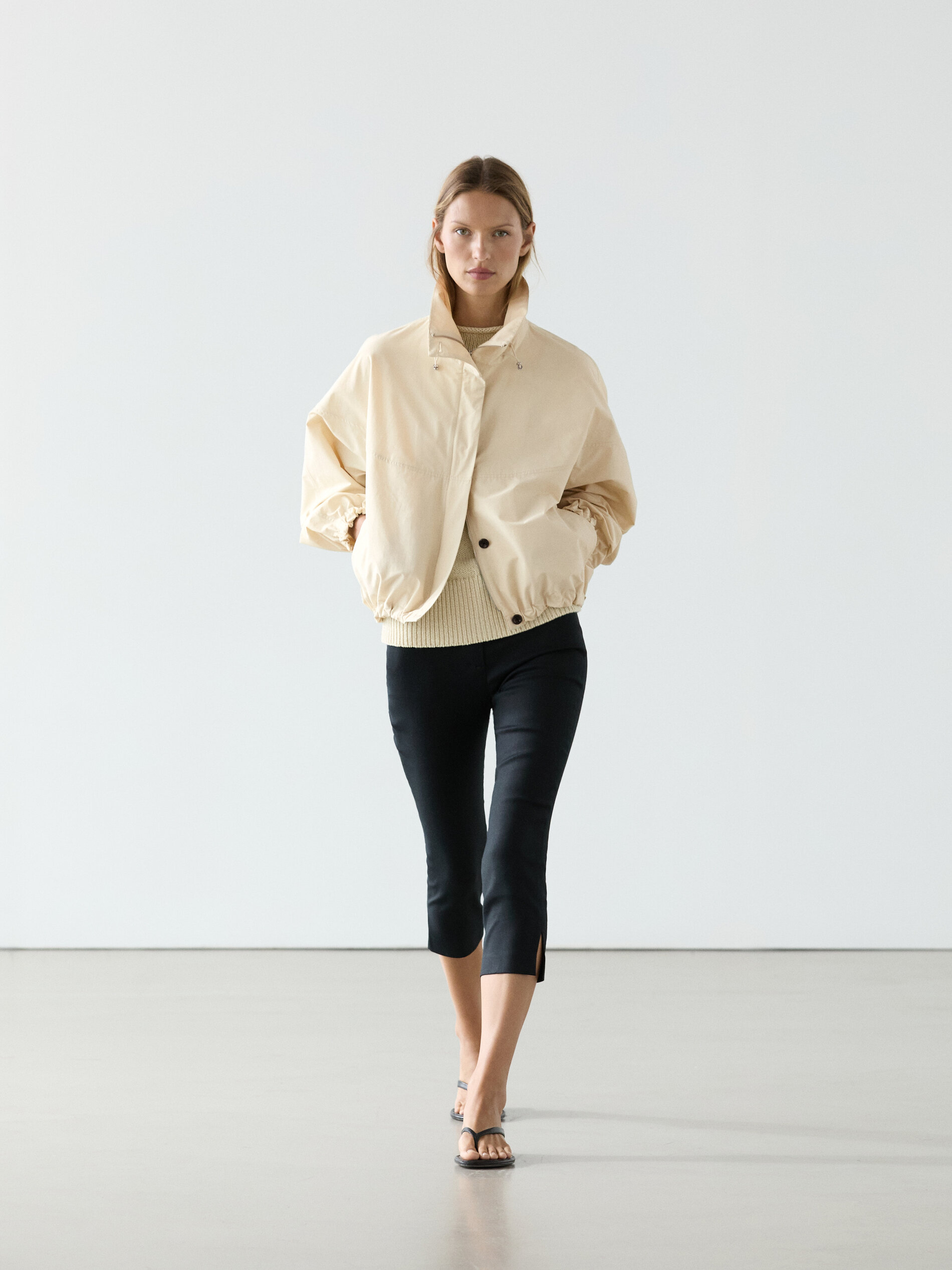 High Neck Bomber Puff Jacket