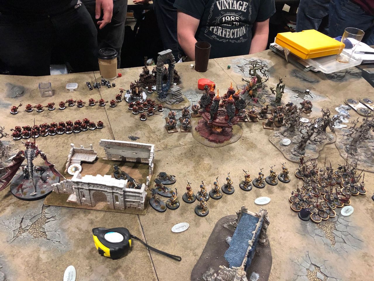 Sending a vampire lord on zombie dragon to take on the entire left flank. Good luck, Vlad.