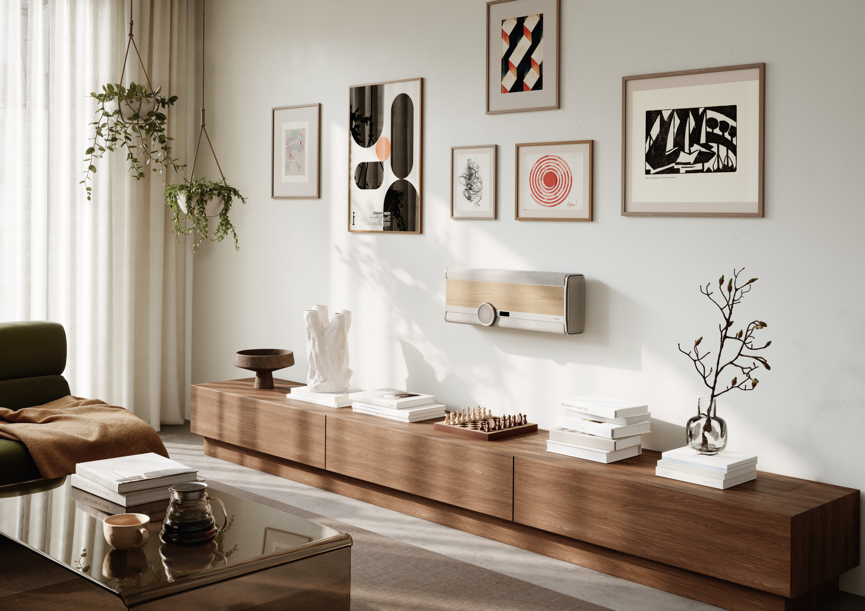 The Vega can be wall-mounted or freestanding
