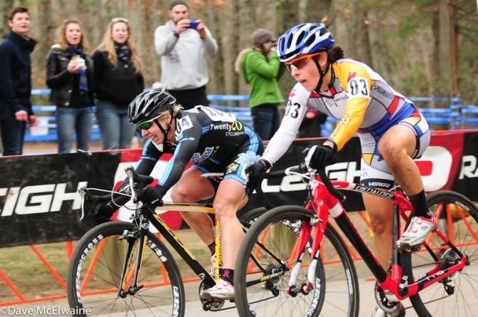 Laura Van Gilder (Mellow Mushroom), left, is rarely beaten in a sprint and she wasn't today