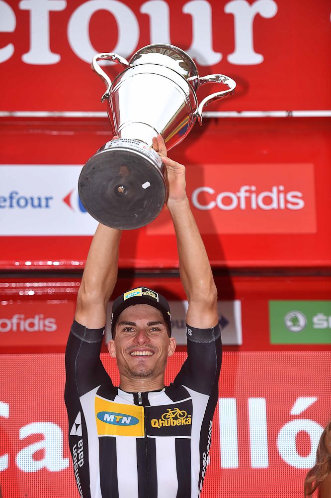 Kristian Sbaragli (MTN-Qhubeka) on the stage 10 podium