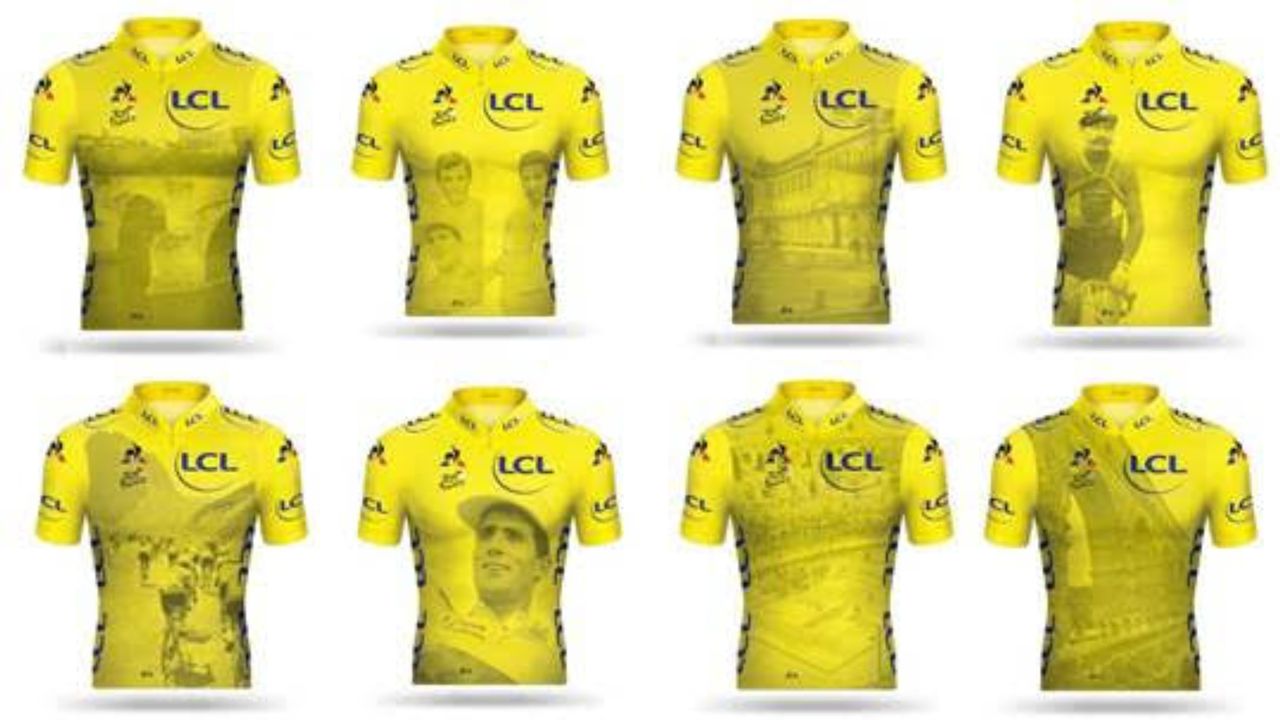 The yellow jersey designs for stages 10-17