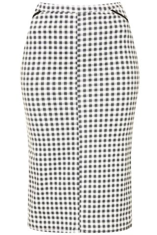 Topshop MOTO Gingham Pencil Skirt, £30
