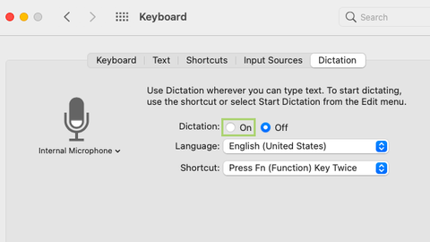 dictation on macbook pro