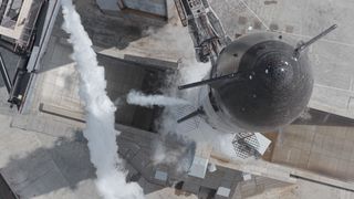 SpaceX conducts a launch rehearsal with its first Starship V3 megarocket at its Starbase site in South Texas on May 11, 2026.