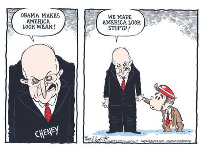 Political cartoon Dick Cheney Obama