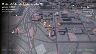 The location of Danny Weaver on the World Map in The Division 2