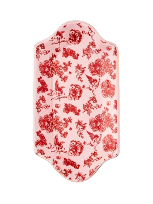 Valentine's Ceramic Cupid Toile Tray 