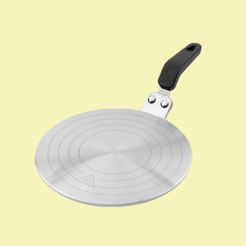 Donjim Moka Pot Induction Adapter Plate, 7.9"(20cm) Induction Hob Converter Plate, Stainless Steel Heat Induction Plate Converter, Heat Diffuser Cooking Induction Adapter With Heat Insulation Handle