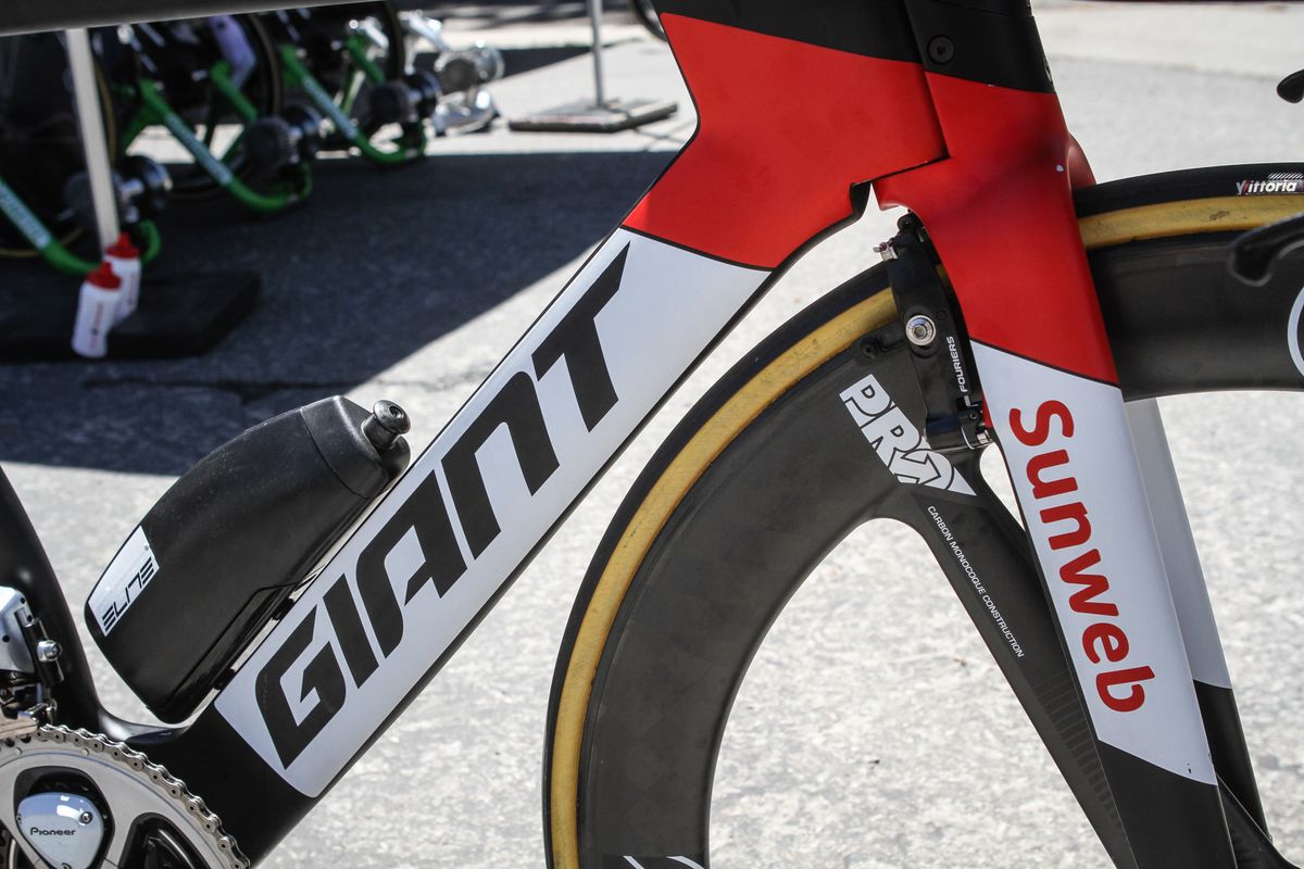 Giant's Trinity time trial frame feature Fouriers brakes