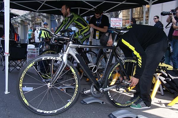 Other makes were seen within the Rock Racing warm-up tent including a camouflaged Scott Plasma&hellip;