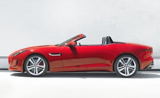 Jaguar stylish red color car