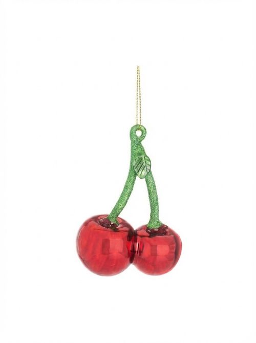 Sass & Belle Christmas Shaped Bauble - Red Cherries