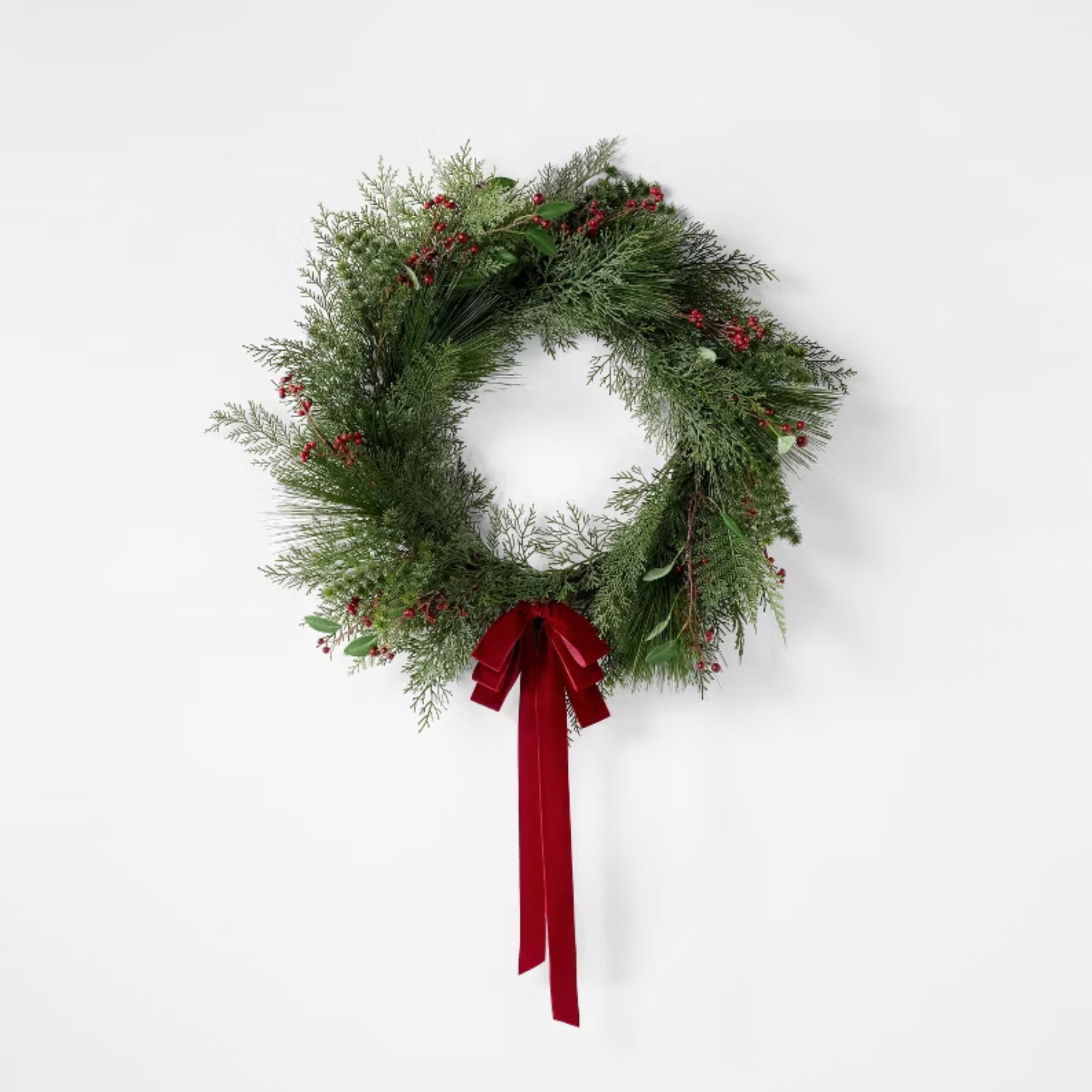 Red and Green Holiday Wreath - Threshold&amp;trade; designed with Studio McGee