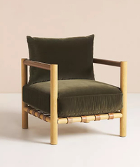 Amber Lewis for Anthropologie velvet caillen accent chair