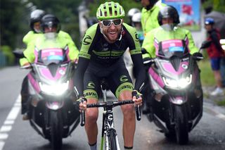 Ryder Hesjedal riding away on stage 16 of the 2015 Giro d'Italia. Photo: Graham Watson