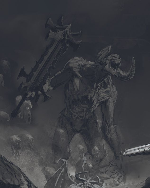 Doom the Dark Ages cover art tutorial